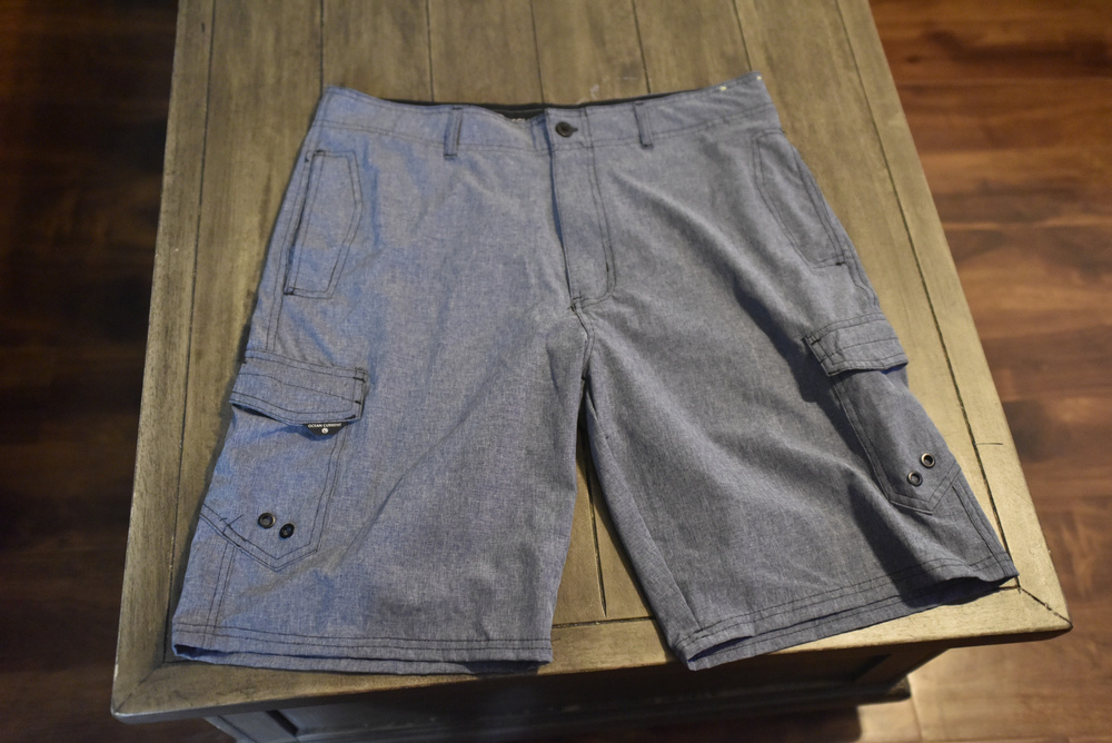 Ocean Current Cargo Shorts Gray Stretch Size 34 LSC291